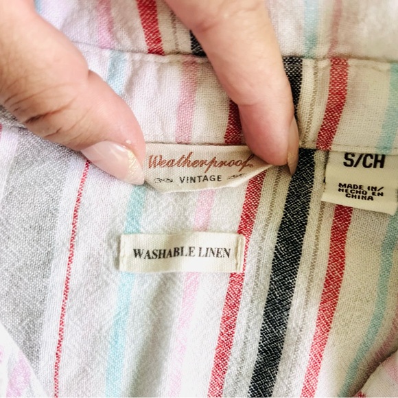 Weatherproof Vintage Tie Front Linen Shirt - Picture 6 of 6